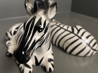 2 Ceramic Zebra Figurines Japan - 3