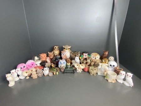 Large Lot of Owl Ornaments