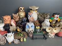 Large Lot of Owl Ornaments - 3