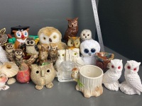 Large Lot of Owl Ornaments - 4