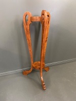 Art Deco Silky Oak Plant Stand - 2