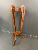 Art Deco Silky Oak Plant Stand - 3