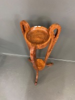 Art Deco Silky Oak Plant Stand - 4