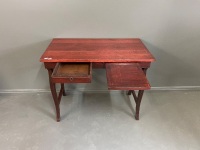 Antique Wooden Desk w. Pullout and Drawer - 2