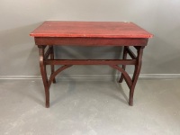 Antique Wooden Desk w. Pullout and Drawer - 4