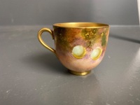 Royal Worcester Painted Fruit Pattern Cup and Saucer - Signed B. Cox (Saucer), unsure of signature on cup - 6