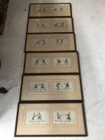 6 x 18th Century French Lithographs on Fencing