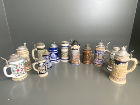 12 Beer Steins