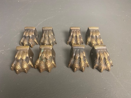 8 x Brass Lion Claw Table/Chair Feet (Qty choice 113, 114, 115)