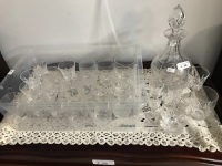 Stuart Crystal Decanter and Glasses