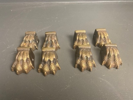 8 x Brass Lion Claw Table/Chair Feet (Qty choice 113, 114, 115)