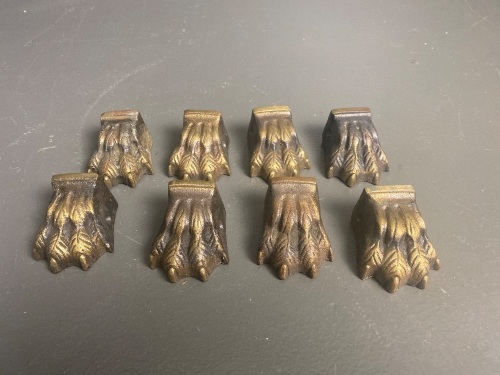 8 x Brass Lion Claw Table/Chair Feet (Qty choice 113, 114, 115)