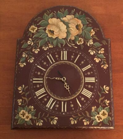 Hand-painted Wooden German Clock