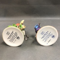 Pair of Ltd Edition Australian Collectors Treasure Porcelain Birds on Timber Plinths - 6