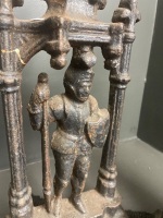 Pair Cast Iron Door Stops with Military Figure Incorporated - 3