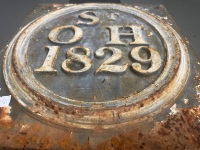 1829 Cast Iron Pump House Plaque - 3