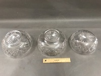 3 Stuart Crystal Fruit Bowls - All Signed - 3