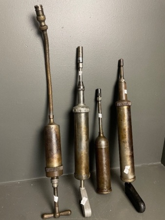 4 Vintage Grease Guns