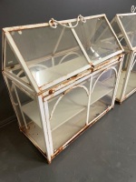 2 x metal and Perspex cabinets - 3