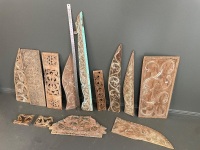 Qty of carved timber pieces - 2