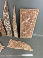 Qty of carved timber pieces - 5