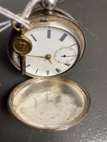 Antique Hallmarked Sterling Silver Pocket Watch (London) C1871 with Key - Stamped J.O - 3