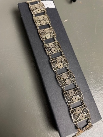 Filigree bracelet silver, made in Palestine