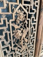 Hand carved Asian window panel large 1550mm tall - 2