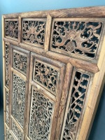 Hand carved Asian window panel large 1550mm tall - 3