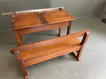 Vintage double school desk original 