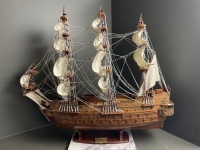 Sanfelipe 1690 large teak model ship