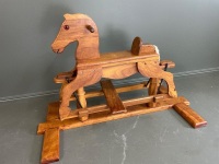 Timber rocking horse on base 1230mm long