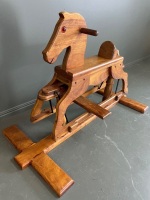 Timber rocking horse on base 1230mm long - 2