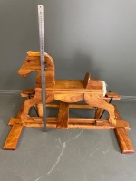 Timber rocking horse on base 1230mm long - 4