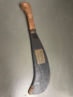 Bill hook knife with original sticker