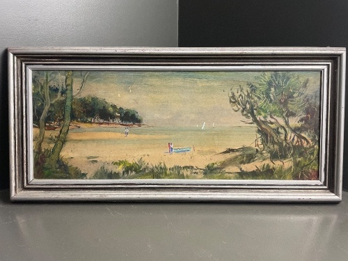 Oil Painting 1970 Frank De Silva 'Sanctuary' signed