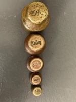 Brass weights set in holder - 3