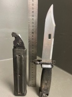 Bayonet Utility Knife with Scabbard - 6in Blade - 2