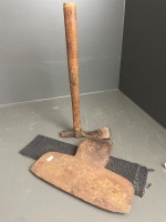 Plumb USA broad axe head and small adze - 3