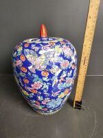 Large Painted Ginger Jar - Marked to Base - 2