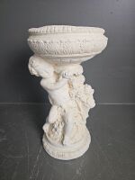 Cherub Pottery Bird Bath