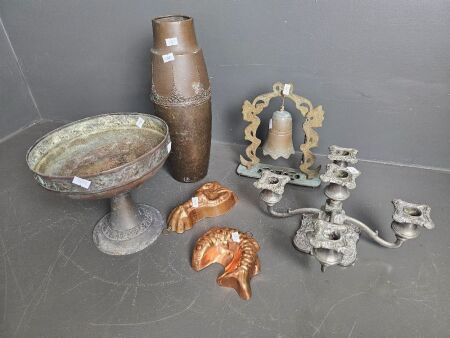 Assorted Brass & Copper Decorative Pieces