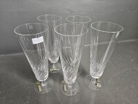 Selection of Crystal Ware - Astra Decanter, Krosno Tumblers & Bramor Champagne Flutes - 2