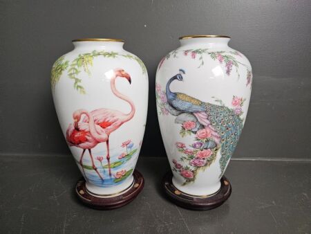 The Imperial Flamingo Vase & The Imperial Peacock Vase