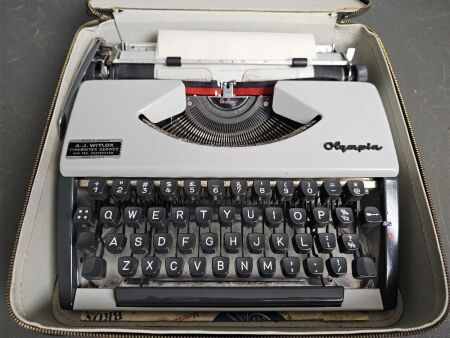 Mid Century Olympia Portable Typewriter