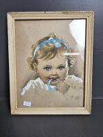 Original Betty Paterson Baby Sketch / Painting Signed