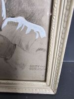 Original Betty Paterson Baby Sketch / Painting Signed - 2