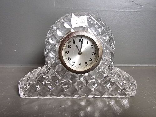 Cut Glass/crystal Mantle Clock