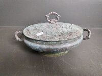 Moroccan Handmade Metal Covered Dish