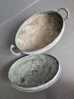 Moroccan Handmade Metal Covered Dish - 2